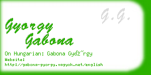 gyorgy gabona business card